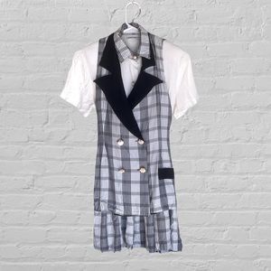 Oxford Corp 2-Piece Black & White Dress Size Small Super Cute Office Dressy Wear